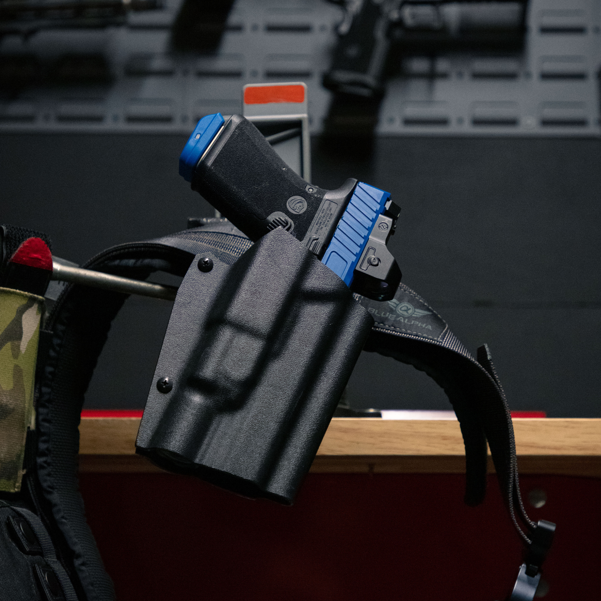 Operators clearing a room with UNIT4 training rifles